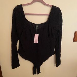 Wild fable black bodysuit